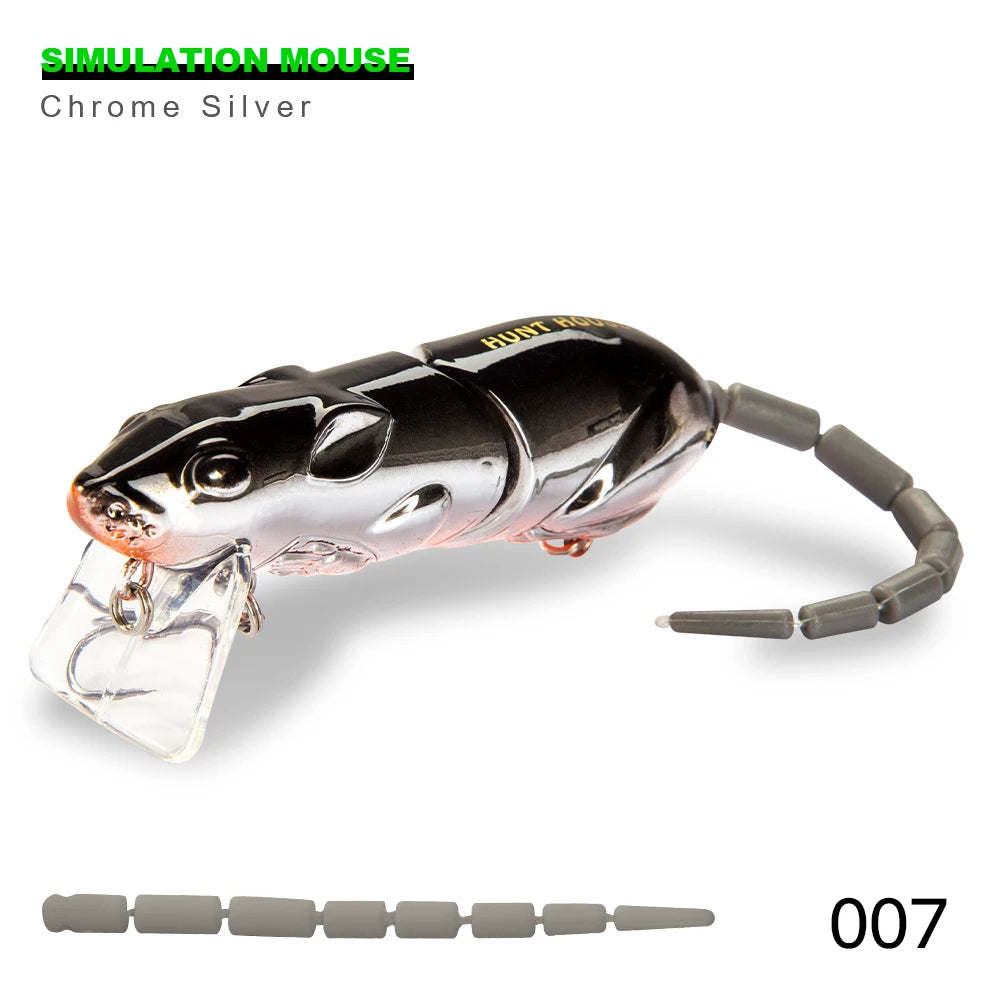 Hunthouse Mouse Rat Lure Pike Fishing Swim Crank Bait