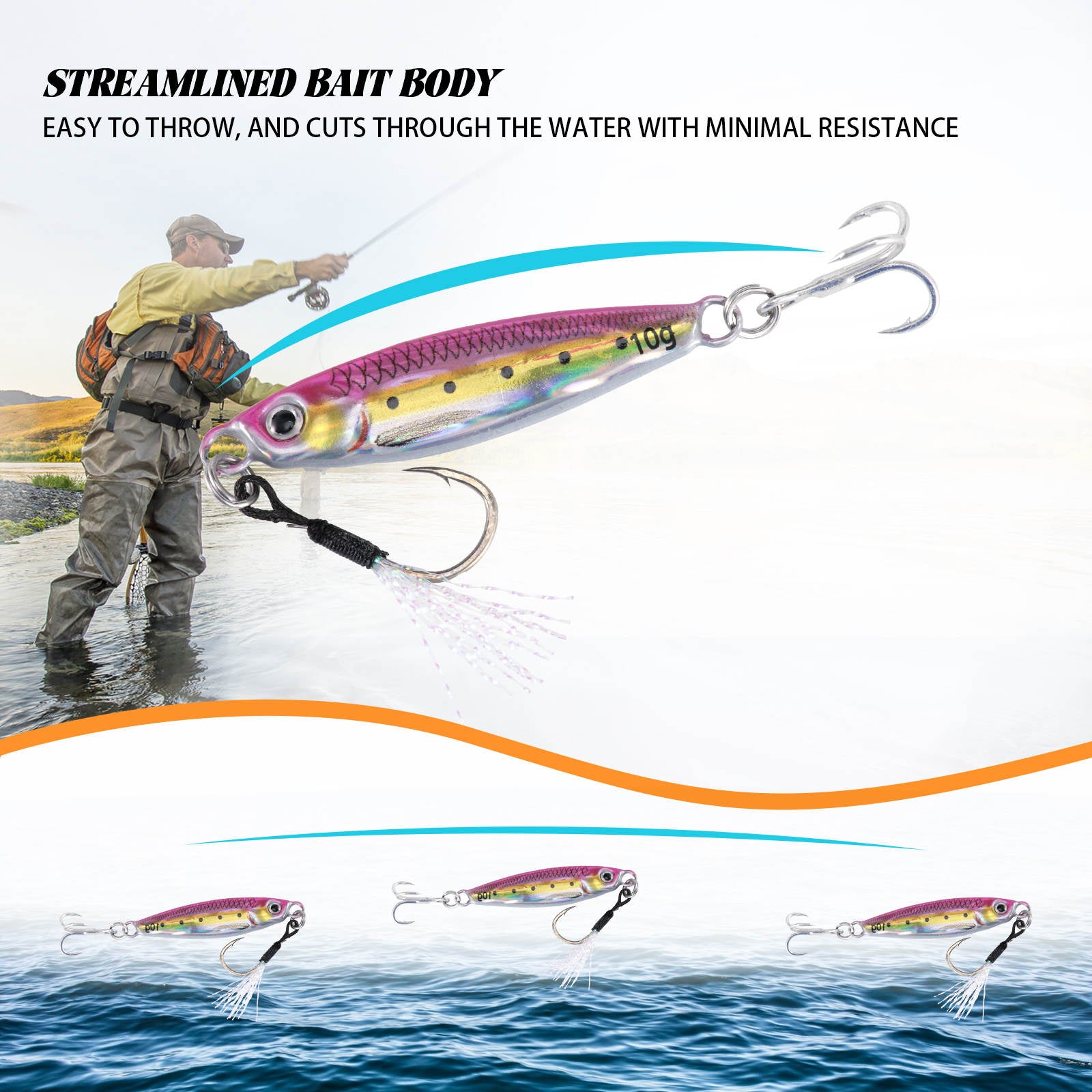 Blue Wings Lead Jigs for Seafishing 6 x 30g
