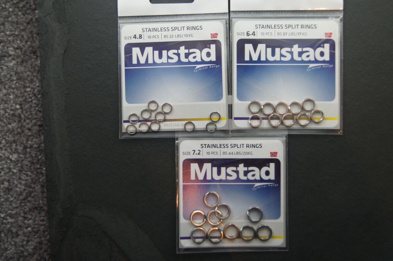 Mustad Round Stainless Steel Split Rings, Sea or Fresh Water