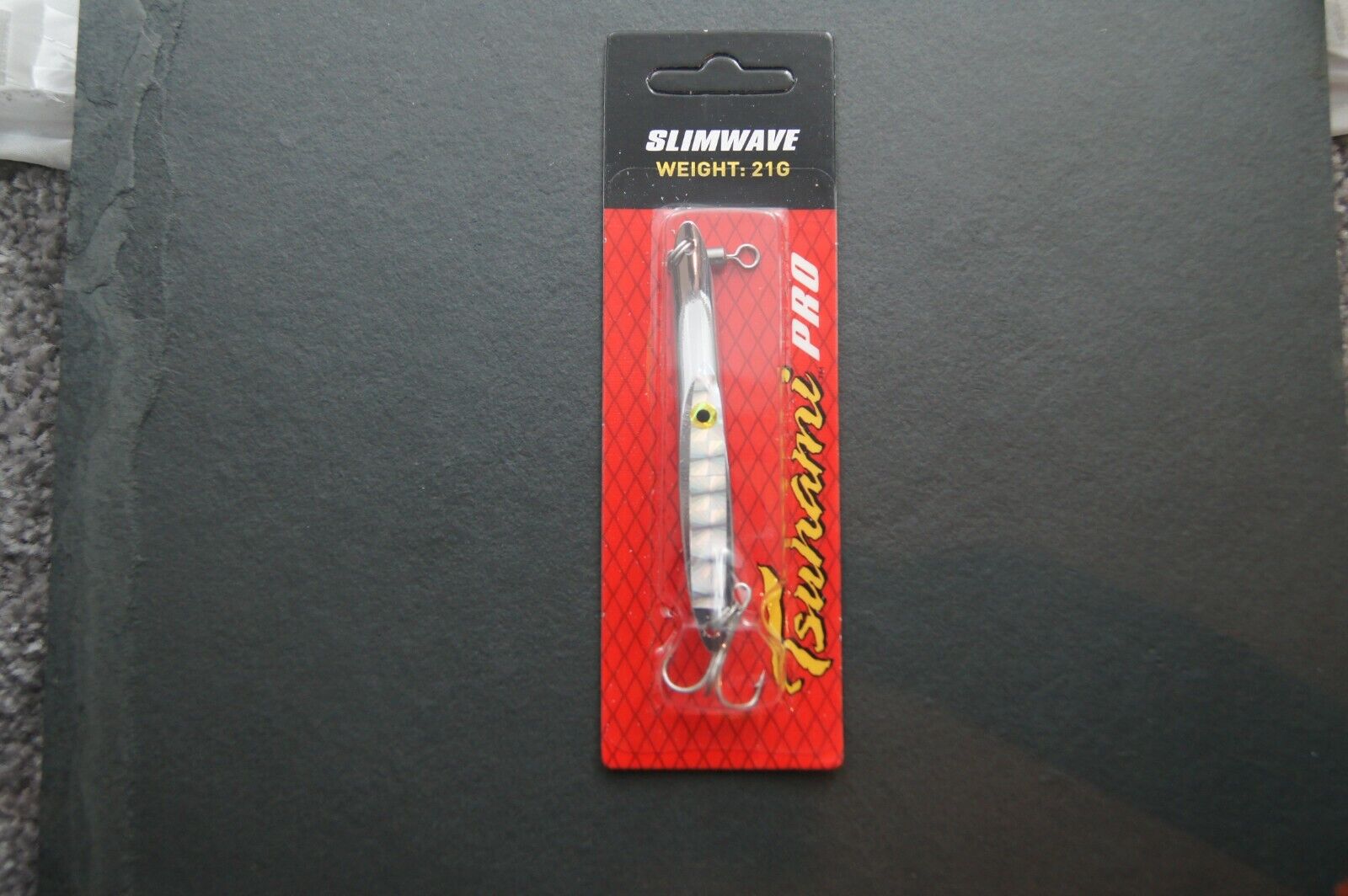 Tsunami Slimwave Lure Jig, Pollock, Sea Bass, Mackerel Silver or Blue Holo