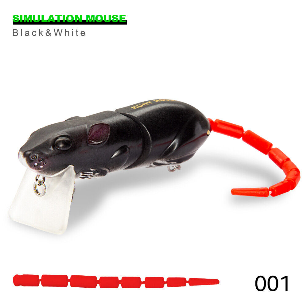Hunthouse Mouse Rat Lure Pike Fishing Swim Crank Bait