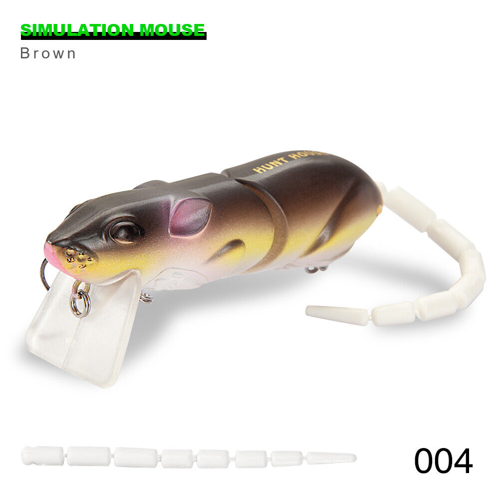 Hunthouse Mouse Rat Lure Pike Fishing Swim Crank Bait